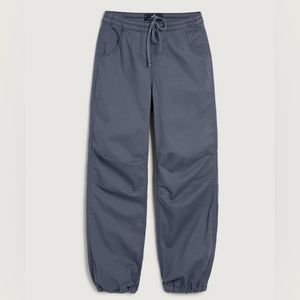 Hollister Adjustable Rise Parachute Pants (Blue)